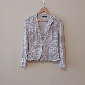Armani Exchange Animal Print Cotton Tee Shirt Blazer